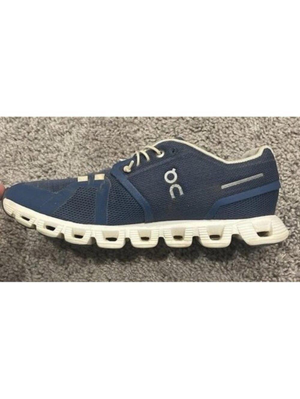 On Cloud 5 Womens Size 7 Denim Blue White Athletic Running Shoes Sneakers